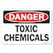 Signmission OSHA Danger Sign, 7" Height, 10" Width, Rigid Plastic, Toxic Chemicals, Landscape, L-19476 OS-DS-P-710-L-19476 - alternate 1